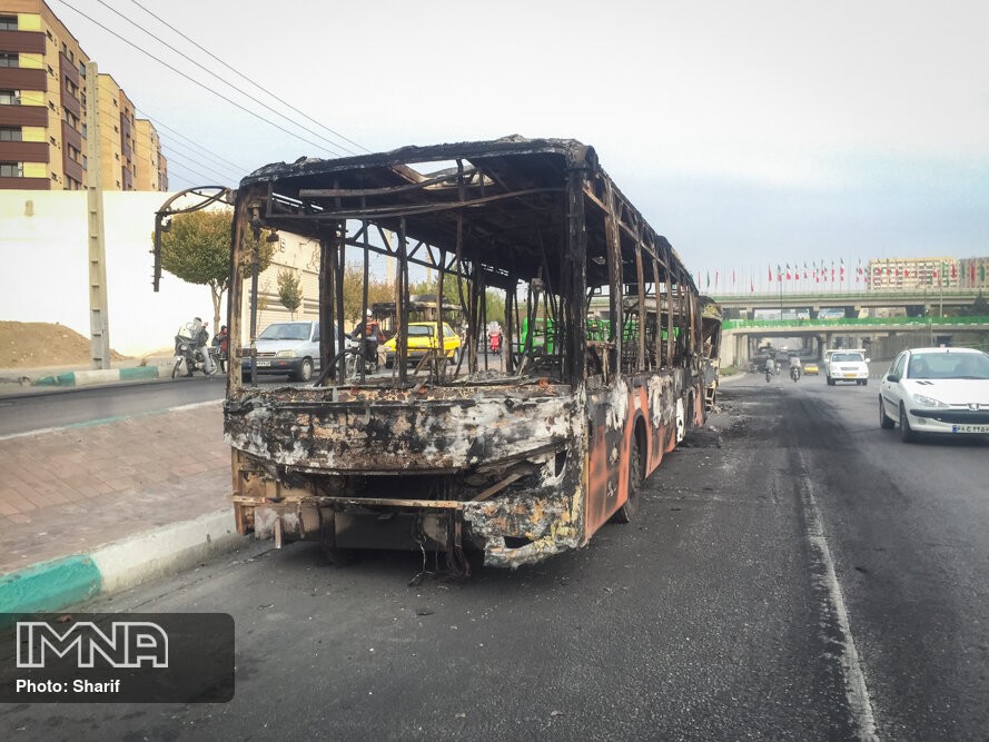 خسارت نا آرامی ها در اصفهان پس از گرانی بنزین