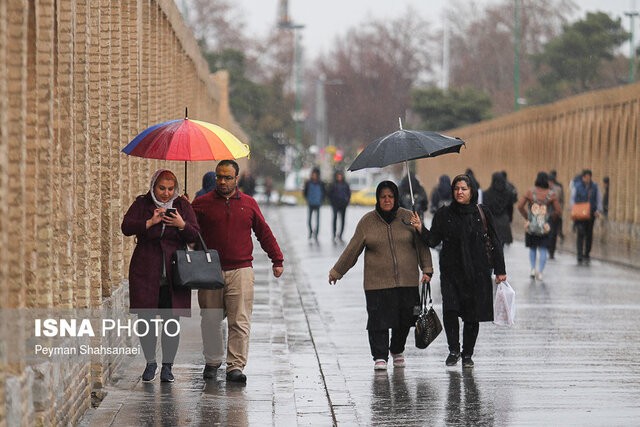 پیش بینی بارش برف و باران از روز دوشنبه در اصفهان