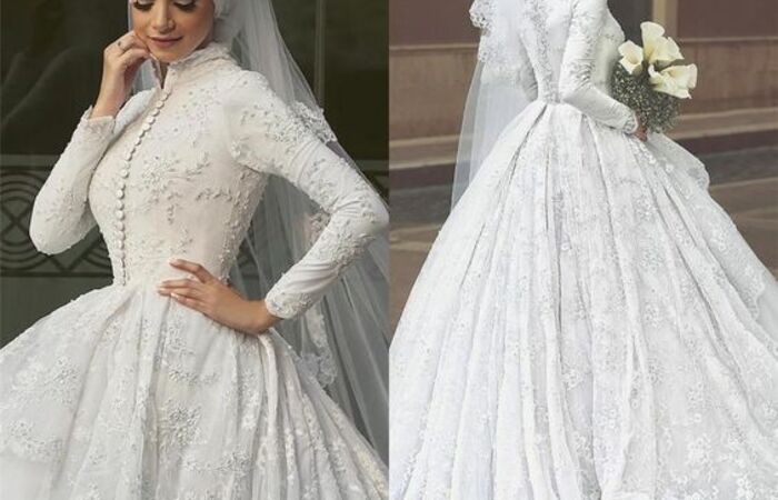 شیک ترین مدل لباس عروس پوشیده