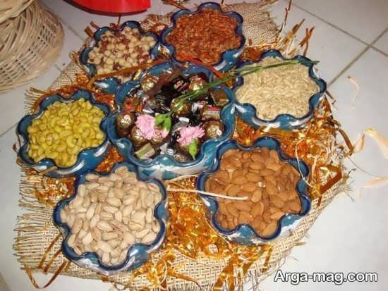 تزیین آجیل شب یلدا برای عروس