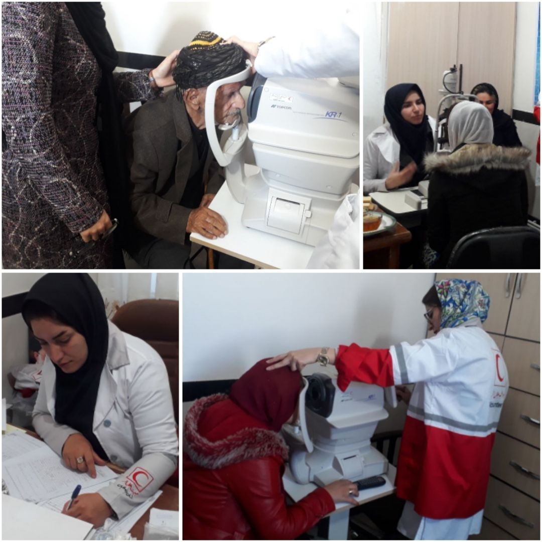 اعزام تیم تخصصی چشم پزشکی به مناطق زلزله زده و کم برخوردار شهرستان ثلاث باباجانی