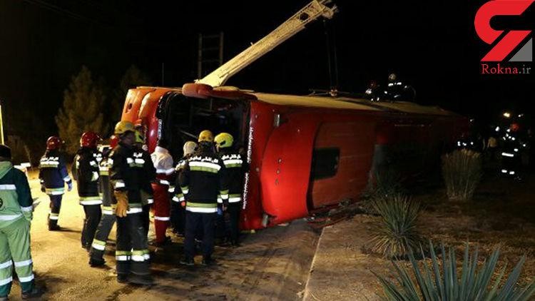 9کشته و ۱۸ مصدوم در  فاجعه مرگبار در اتوبوس تهران-شیراز