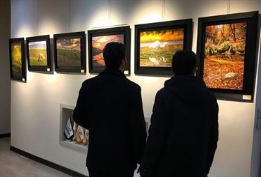 میزبانی از نمایشگاه «آب و رنگ» در تالار شهید آوینی قم