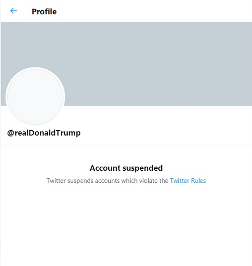 توئیتر ترامپ به صورت دائمی مسدود شد!
