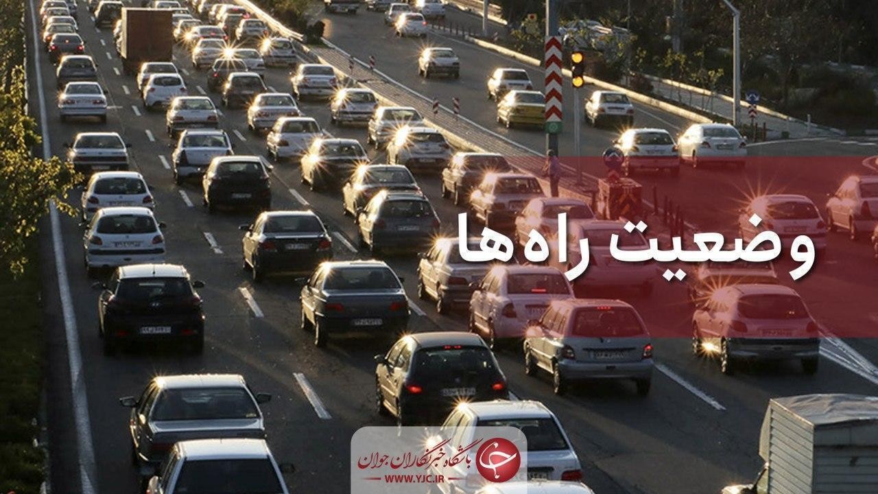 ترافیک در آزادراه قزوین-کرج-تهران نیمه سنگین است