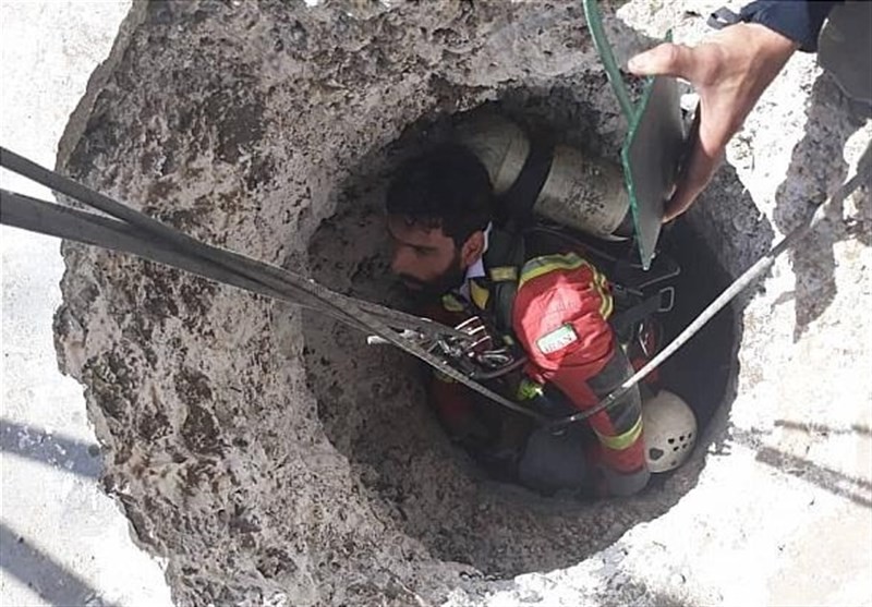 مرگ کارگر در عمق ۱۵ متری چاه + تصاویر