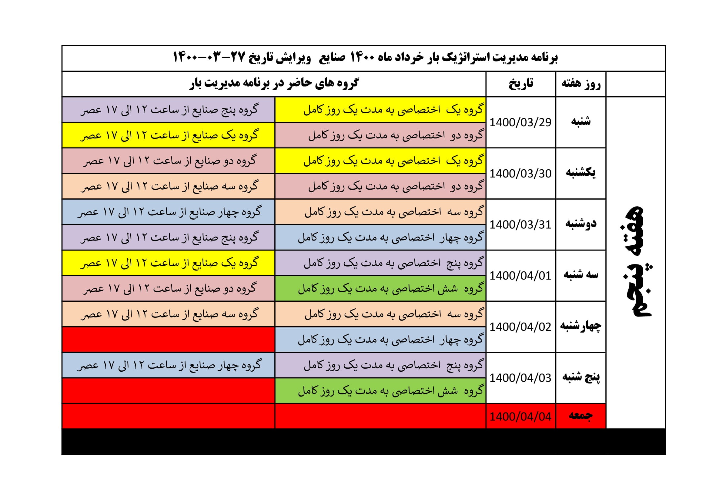 برنامه قطعی برق مرکزی شنبه 29 خرداد ۱۴۰۰