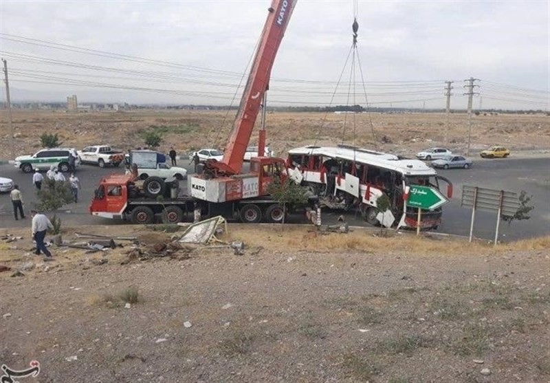 تازه‌ترین اطلاعات از حادثه واژگونی اتوبوس در استان یزد اعلام شد