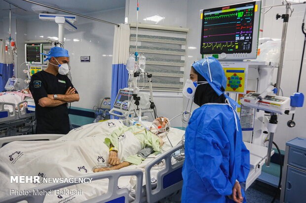 بستری ۱۰۷ بیمار بد حال کرونایی در بخش مراقبت های ویژه گیلان