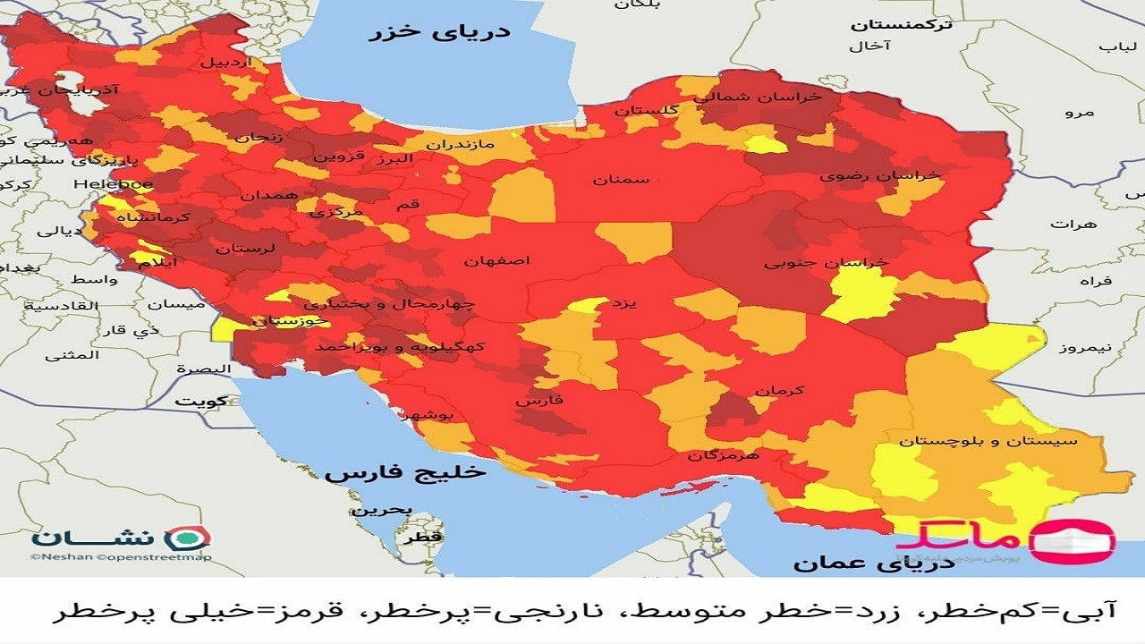 ۴ شهرستان بوشهر از وضعیت قرمز کرونایی خارج شدند