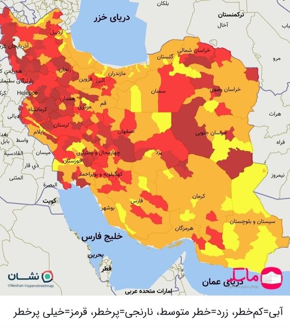استان بوشهر از وضعیت قرمز خارج شد