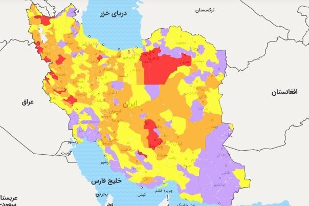 افزایش تعداد شهرهای آبی کرونایی در استان بوشهر/ ۴ شهرستان زرد است