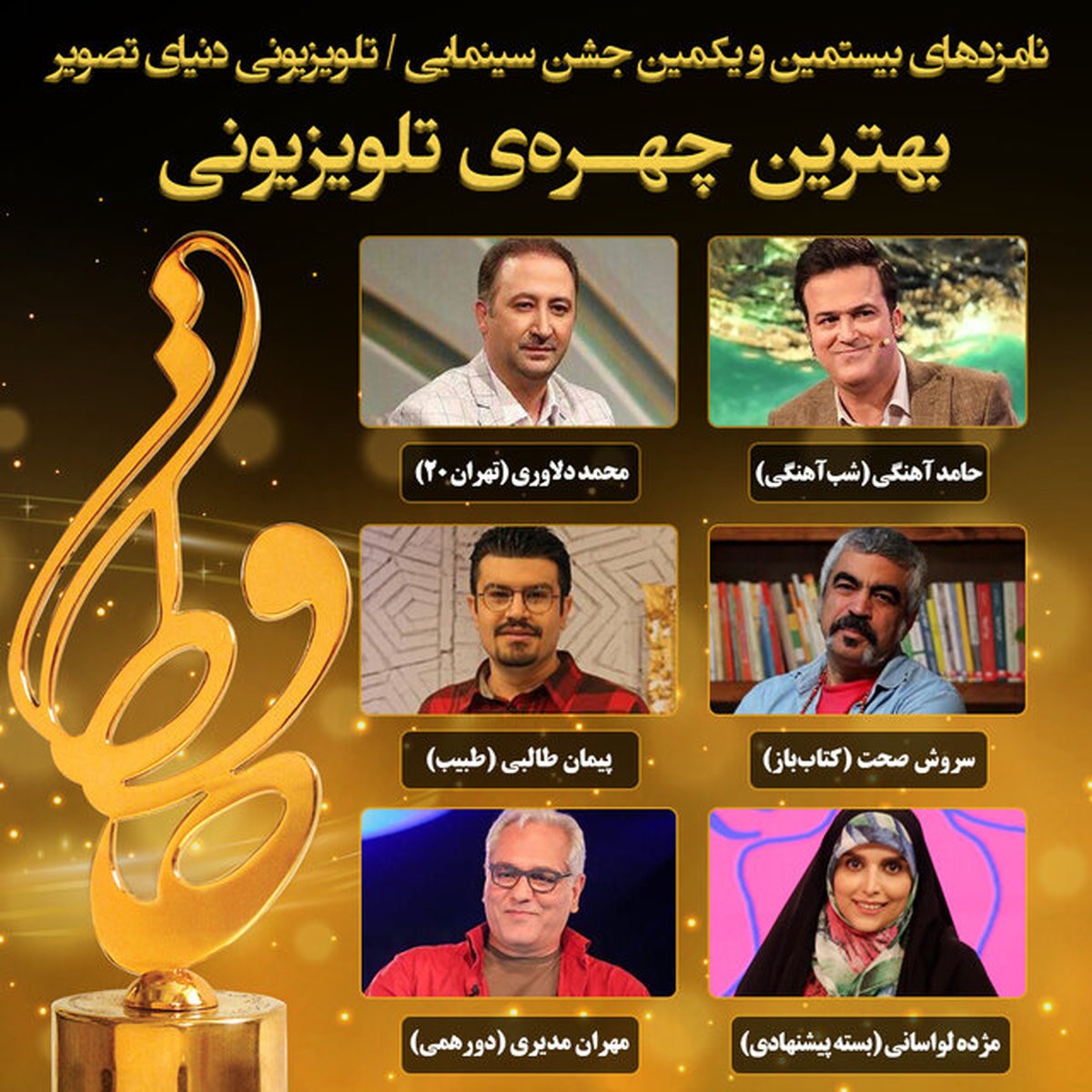 نامزد‌های بهترین چهره تلویزیونی جشن حافظ اعلام شد