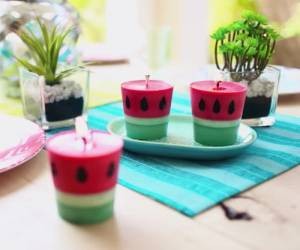 روش ساخت شمع هندوانه ای شب یلدا