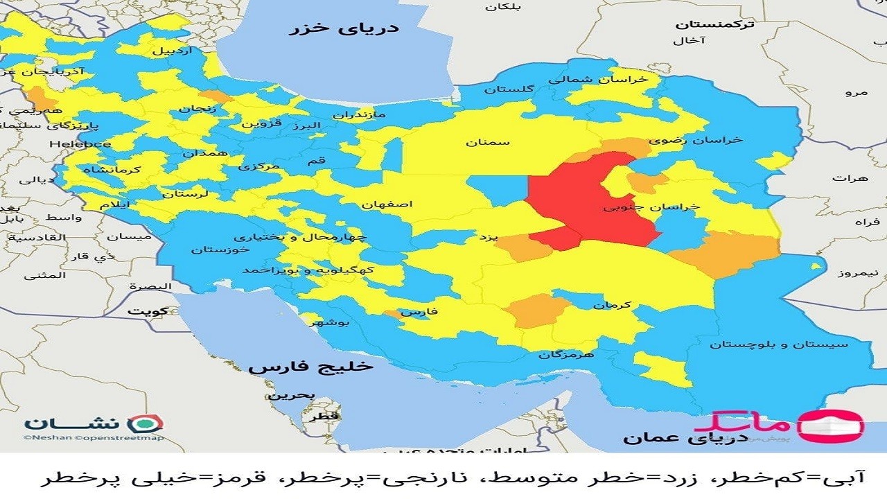 شهرستان بوشهر زرد کرونایی شد