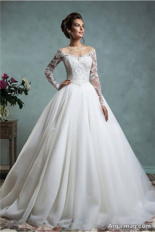 جدیدترین مدل لباس عروس آستین دار و باحجاب 1401