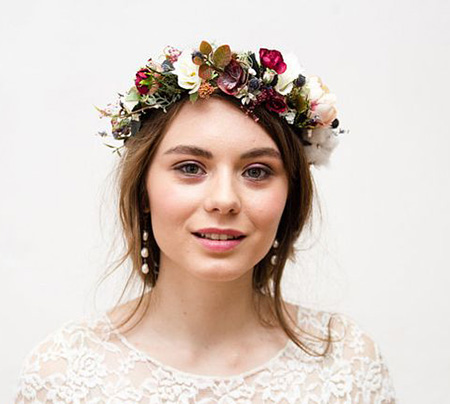 تاج گل عروس برای نامزدی, مدل حلقه های گل نامزدی