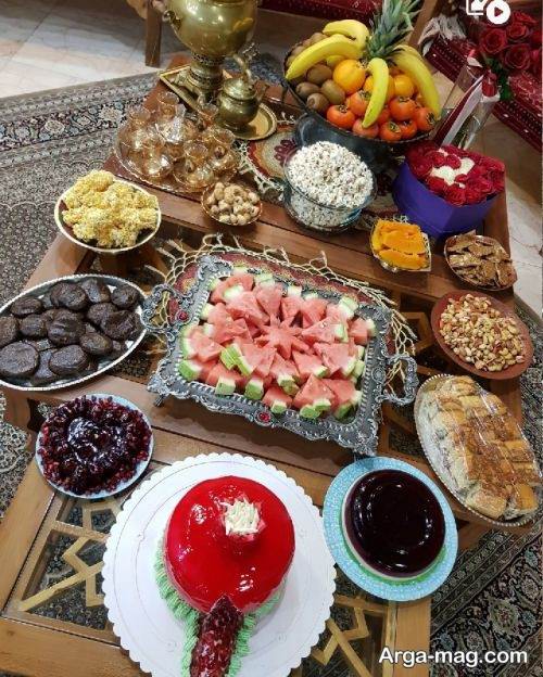 تزیین میز شب یلدا