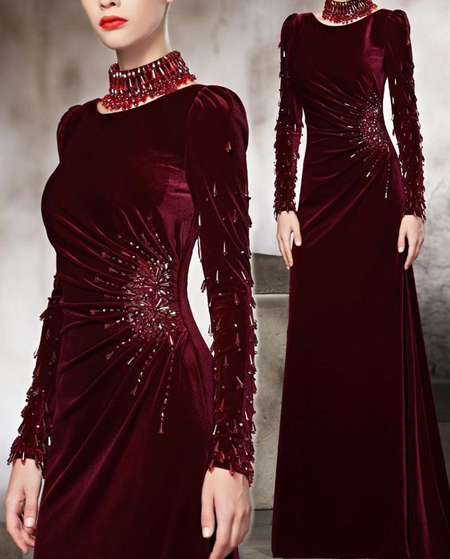 جدیدترین مدل لباس مخمل, مدل پیراهن مخمل