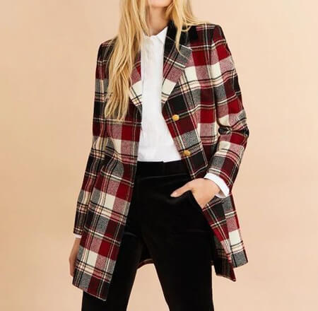 مدل پالتوچهارخانه کوتاه,مدل های پالتو چهارخانه