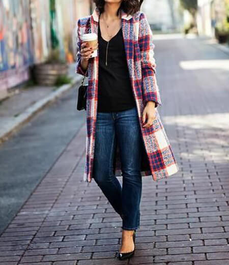 ایده هایی برای پالتو چهارخانه,مدل پالتو چهارخانه