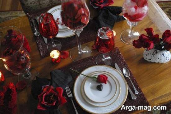 تزیین شکیل میز روز عشق