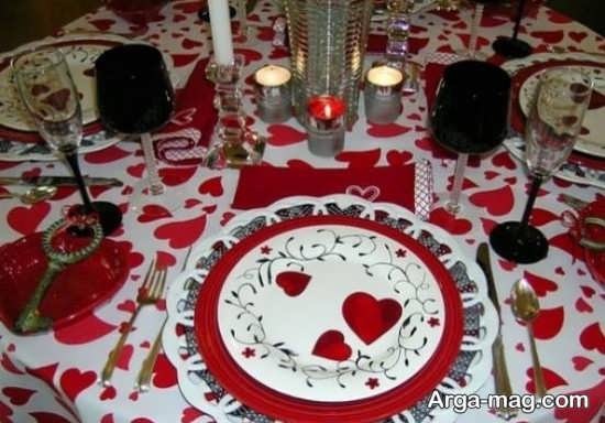 تزیین جذاب میز روز عشق