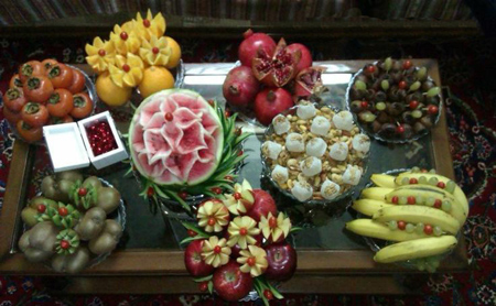 مدل تزیین میز شب یلدا, مدل تزیین سفره شب چله