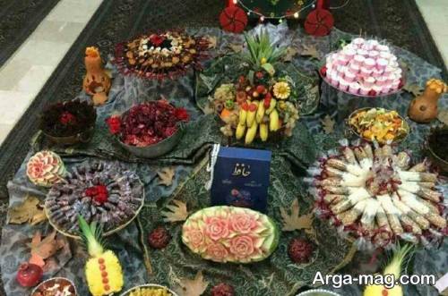 تزیینات سفره شب یلدا برای عروس