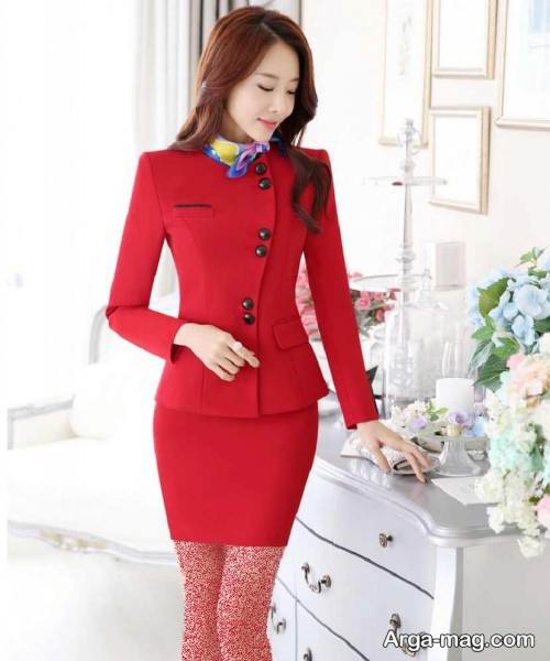 کت دامن قرمز دخترانه