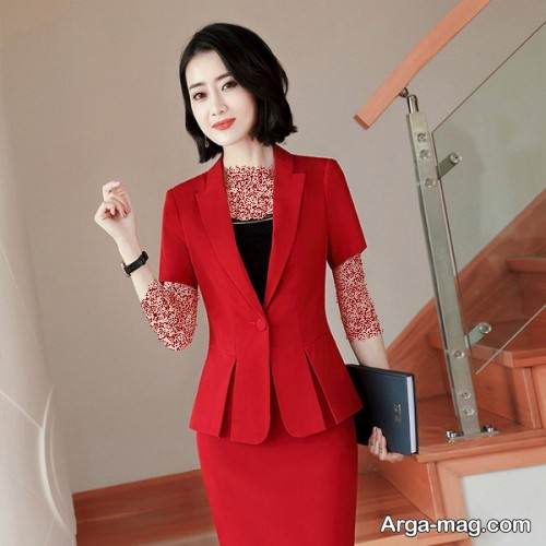 کت دامن مجلسی قرمز