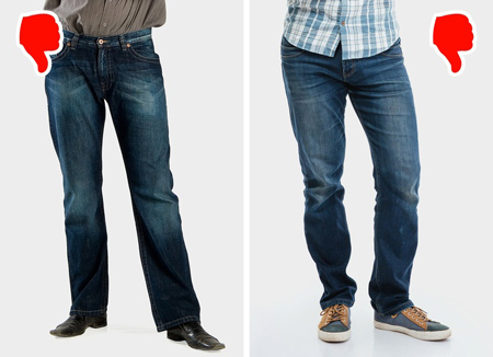 راهنمای لباس پوشیدن آقایان, اشتباهاتی برای لباس پوشیدن آقایان