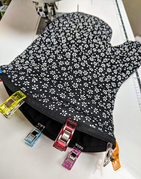 دوخت مرحله ای دستکش فر,مدل های دستکش فر,نحوه ی دوخت دستکش فر