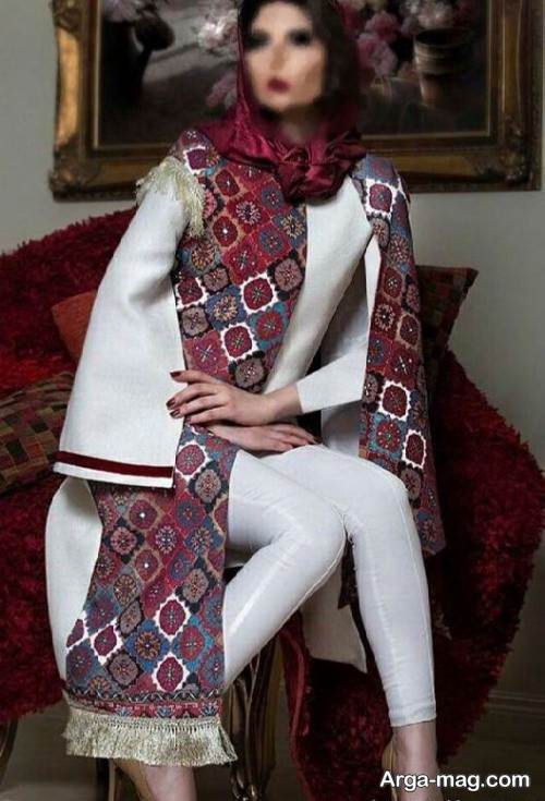 مانتوی طرح دار مجلسی