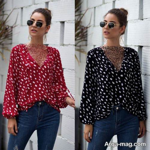 بلوز طرح دار و شیک زنانه