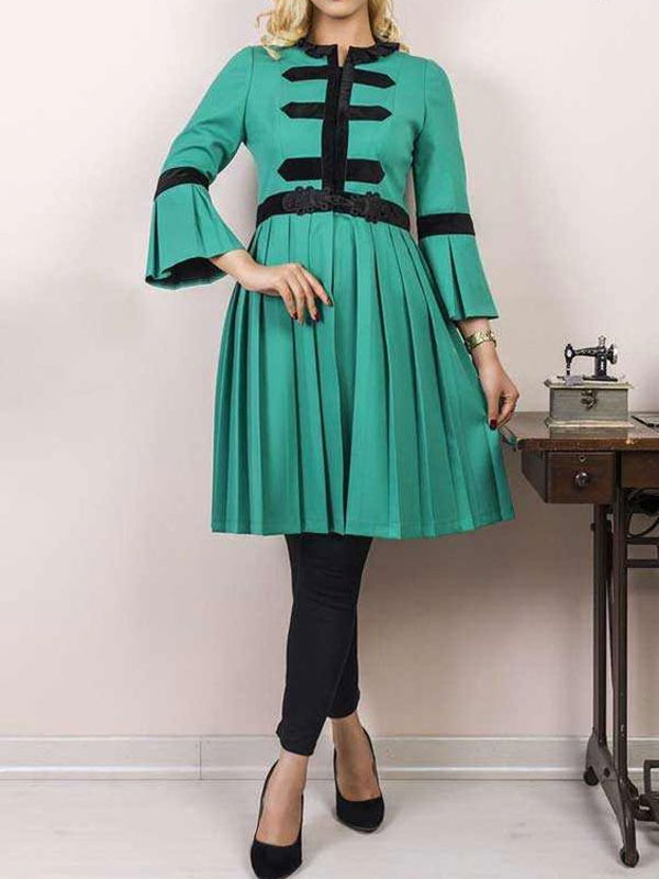 مدل جدید  مانتو آستین پلیسه