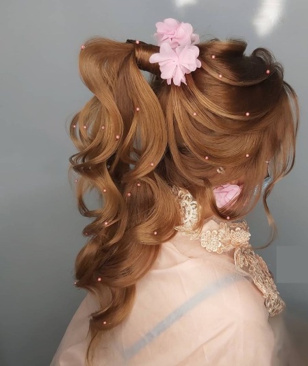 شینیون کاغذی عروس, مدل شینیون کاغذی,شینیون کاغذی باز,شینیون خطی