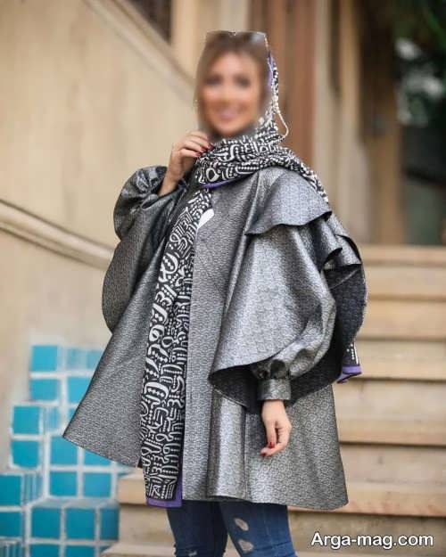 مانتو کوتاه ژاکارد