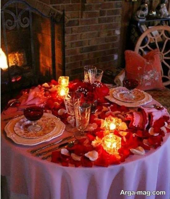 تزیین میز ولنتاین