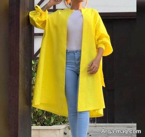 مدل مانتو زرد