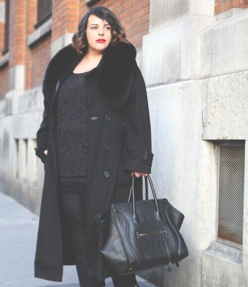 پالتو سایز بزرگ بلند و مشکی