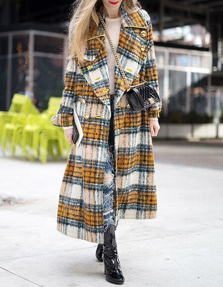 ایده هایی برای پالتوی چهارخانه, پالتوچهارخانه بلند