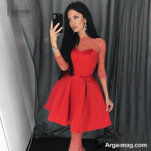 مدل لباس دکلته کوتاه