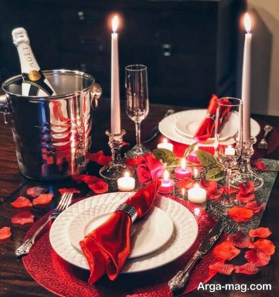 تزیینات شیک میز ولنتاین