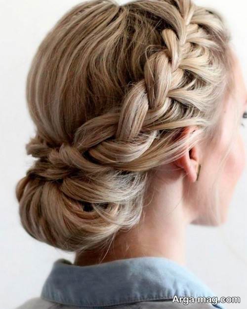 شینیون همراه با بافت مو