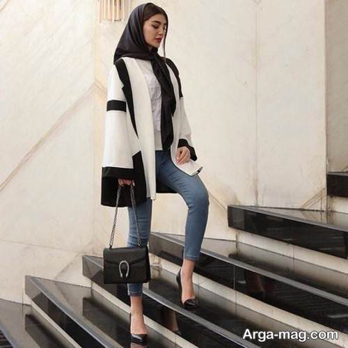 مانتو دو رنگ 2020