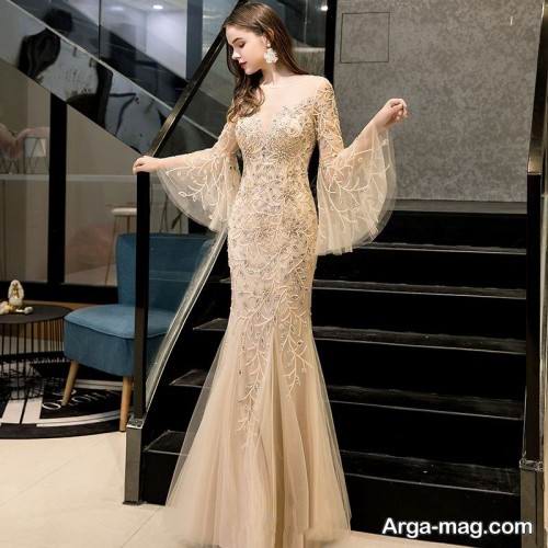 مدل لباس آستین دار برای بله برون