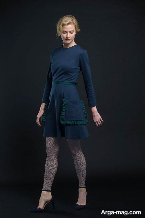 مدل لباس مجلسی پوشیده رنگ تیره