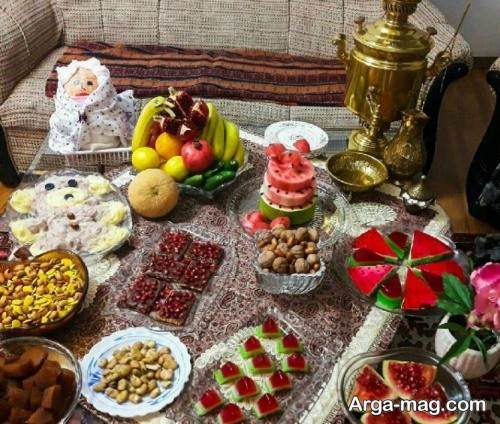 تزیین سفره مخصوص شب چله