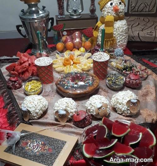 تزیین سفره برای شب چله